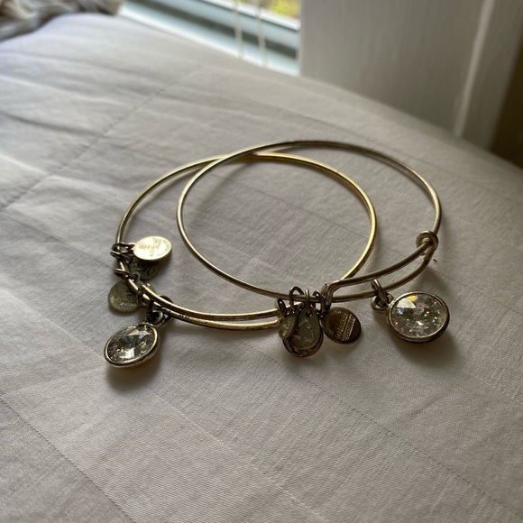 Alex and Ani Silver April Birthstone Diamond Bracelet - Picture 8 of 11